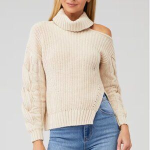 Astr The Label Sequioa Cutout Sweater in Cream Size XS